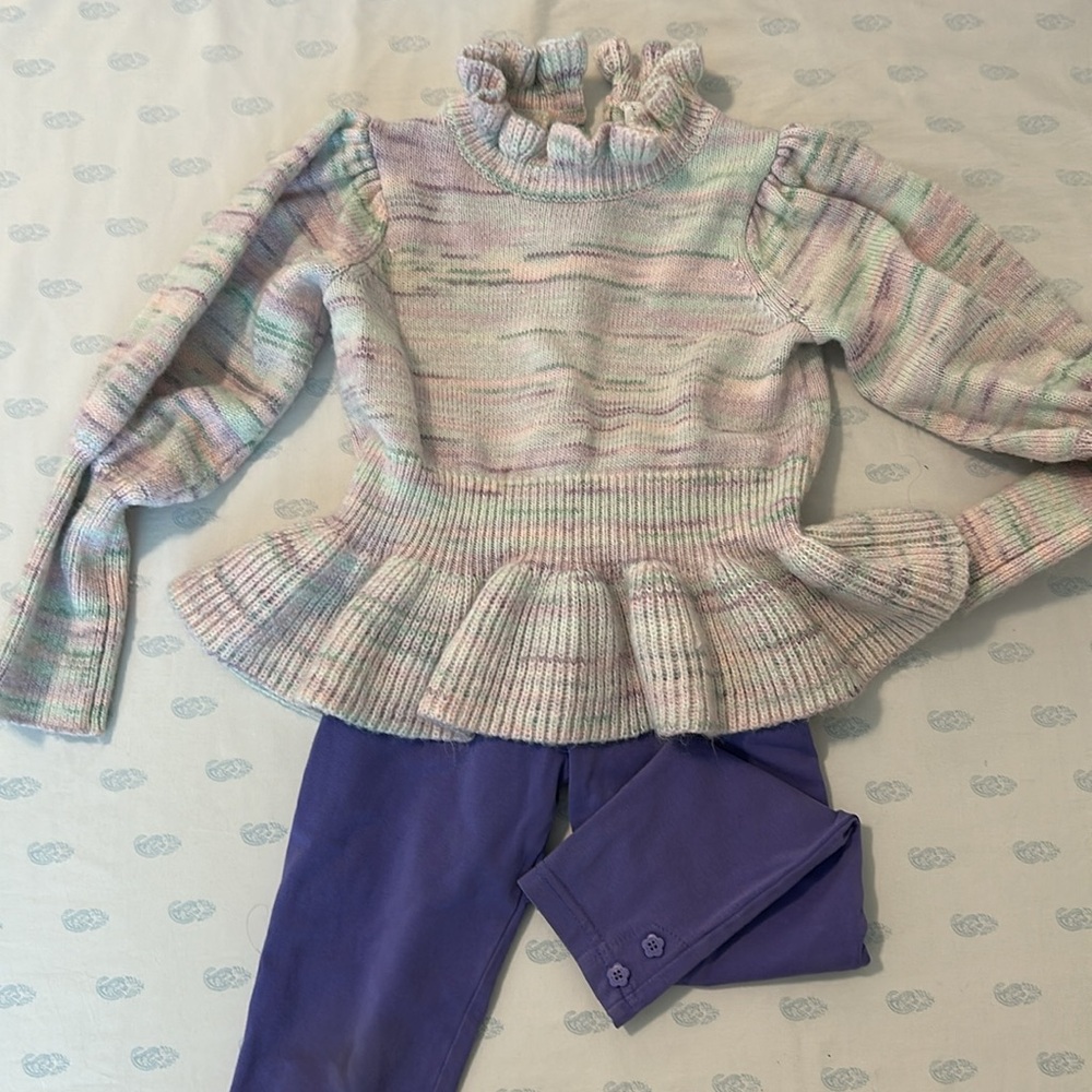 Jaine and jack sweater size 4+ Jojo mama bebe pants4-5